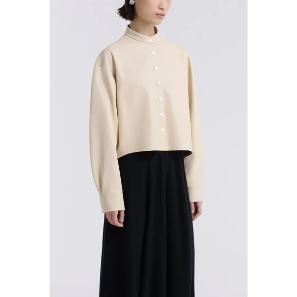 Nour Hammour Lucien Elegant Leather Jacket, view 5