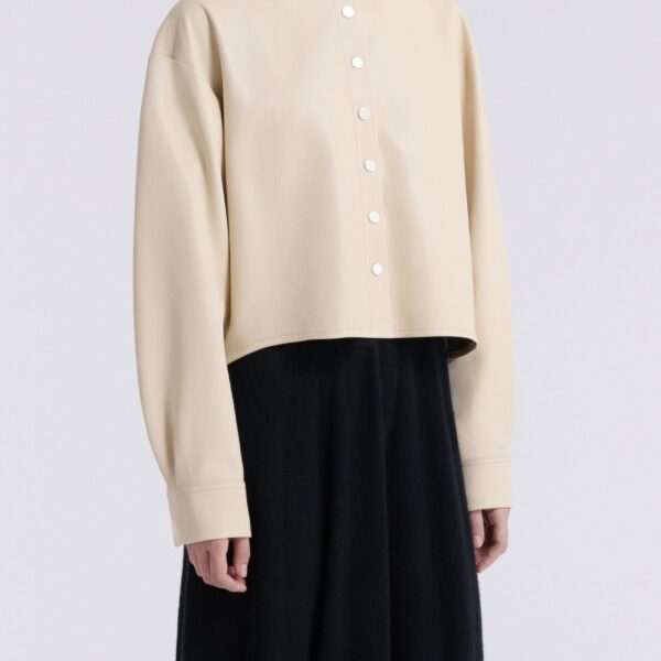 Nour Hammour Jackets Color | Lucien Elegant Leather Jacket luxury leather Jackets from Coveti