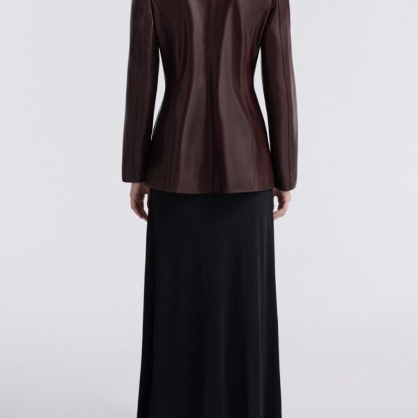 Nour Hammour Jackets Color | Maud Chic Leather Blazer luxury leather Jackets from Coveti