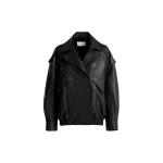 Nour Hammour Jackets Color | Micah Sumptuous Leather Bomber luxury leather Jackets from Coveti