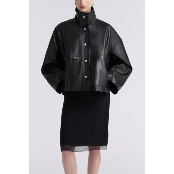 Nour Hammour Park Soft Leather Jacket, view 2