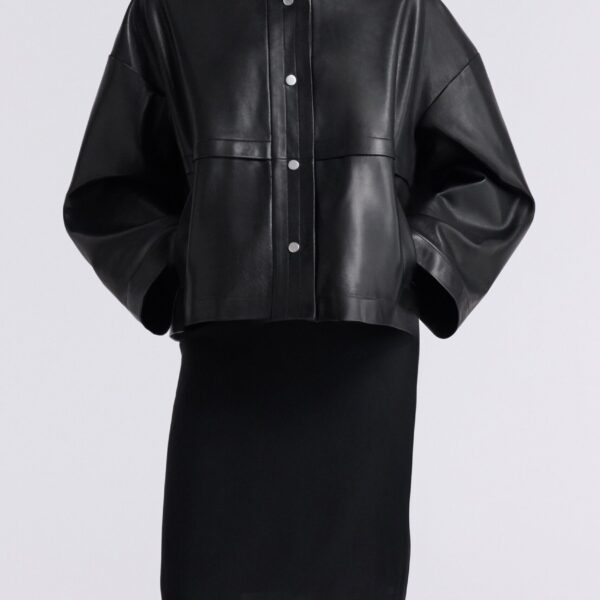 Nour Hammour Jackets Color | Park Soft Leather Jacket luxury leather Jackets from Coveti