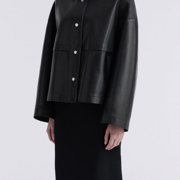 Nour Hammour Jackets Color | Park Soft Leather Jacket luxury leather Jackets from Coveti