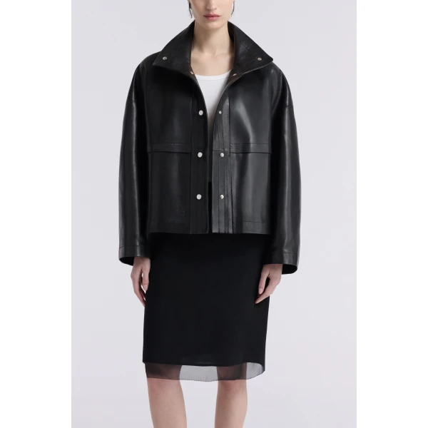 Nour Hammour Park Soft Leather Jacket, view 5