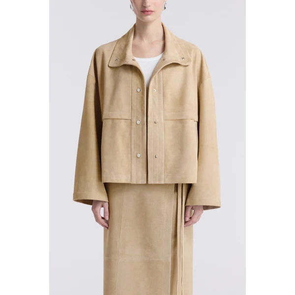 Nour Hammour Park Soft Suede Jacket, view 2