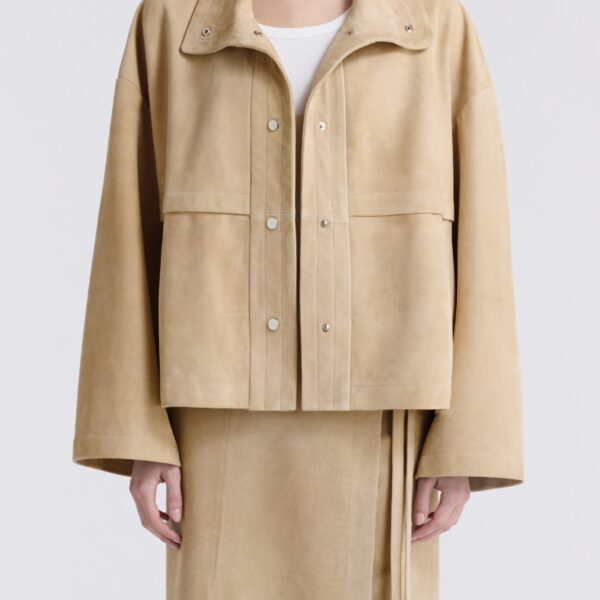 Nour Hammour Jackets Color | Park Soft Suede Jacket luxury leather Jackets from Coveti