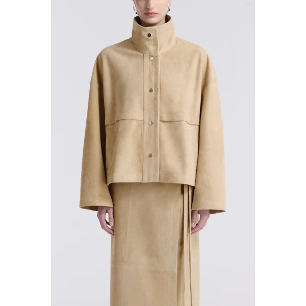 Nour Hammour Park Soft Suede Jacket, view 3