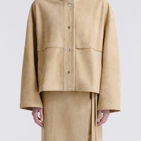 Nour Hammour Jackets Color | Park Soft Suede Jacket luxury leather Jackets from Coveti