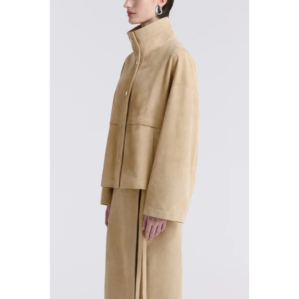Nour Hammour Park Soft Suede Jacket, view 4