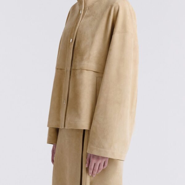 Nour Hammour Jackets Color | Park Soft Suede Jacket luxury leather Jackets from Coveti