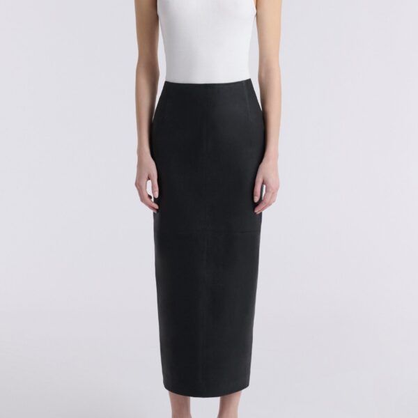 Nour Hammour Skirts Color | Slinky Stretch Leather Skirt luxury leather Skirts from Coveti