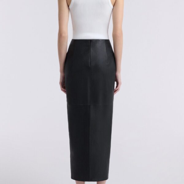 Nour Hammour Skirts Color | Slinky Stretch Leather Skirt luxury leather Skirts from Coveti