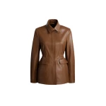 Nour Hammour Jackets Color | Wells Cinched Leather Jacket luxury leather Jackets from Coveti
