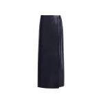 Nour Hammour Skirts Color | Wrap Soft Leather Skirt luxury leather Skirts from Coveti