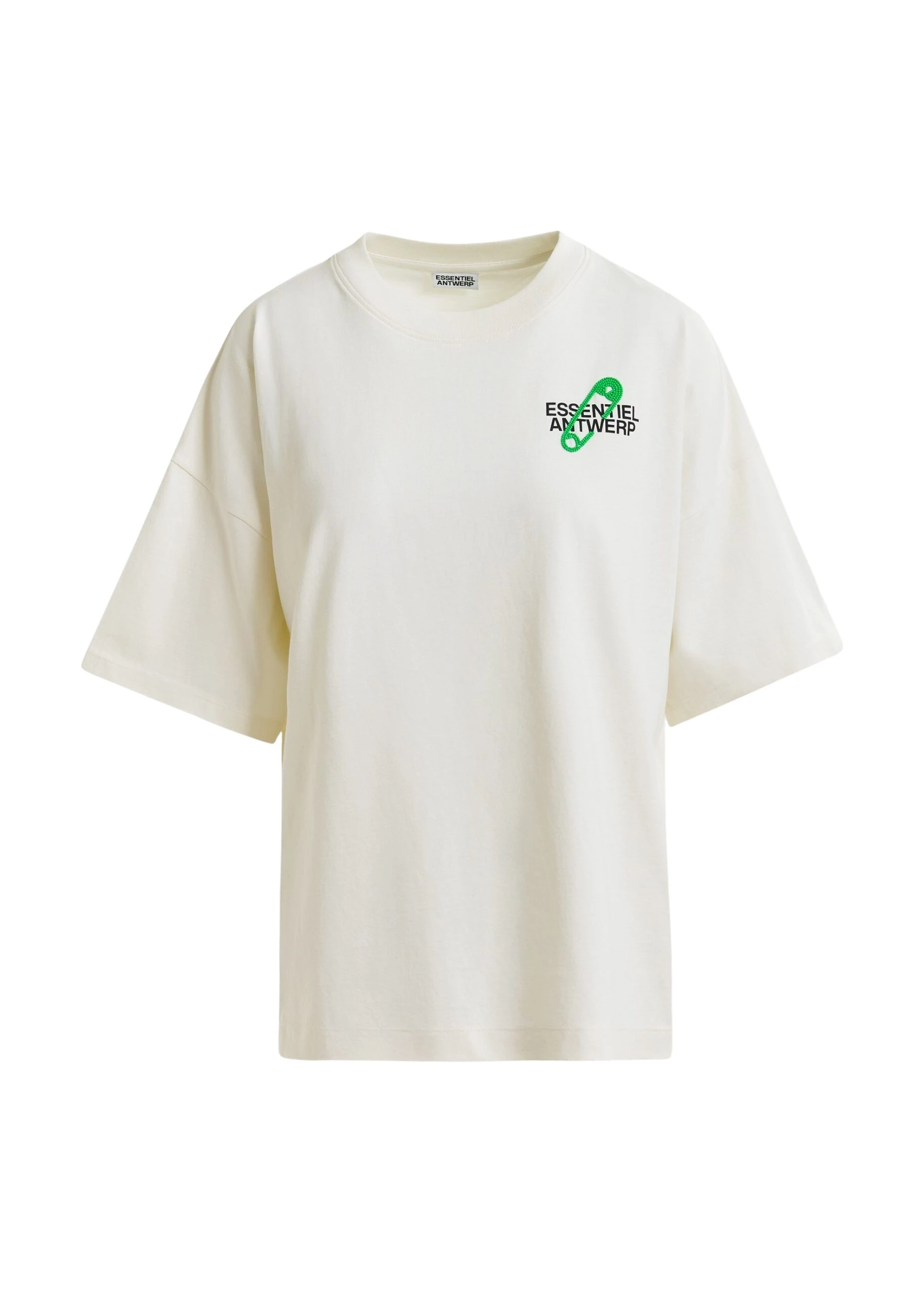 Off-white-and-green-cotton-T-shirt-with-bead-embroidery-Essentiel-Antwerp-Shirts-scaled17224_nobg Essentiel Antwerp Off-white and green cotton T-shirt with bead embroidery - Essentiel Antwerp Shirts - Colorful Belgian Design - Shop at Coveti