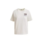 Essentiel Antwerp Off-white and multicolor cotton T-shirt with sequin embroidery - Essentiel Antwerp Shirts - Colorful Belgian Design - Shop at Coveti