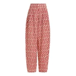 Essentiel Antwerp Orange and beige barrel-leg printed pants - Essentiel Antwerp Pants - Colorful Belgian Design - Shop at Coveti