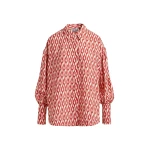 Essentiel Antwerp Orange and beige printed shirt - Essentiel Antwerp Shirts - Colorful Belgian Design - Shop at Coveti