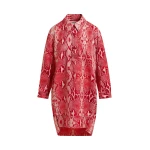 Essentiel Antwerp Red and orange snakeprint minidress - Essentiel Antwerp Dresses - Colorful Belgian Design - Shop at Coveti