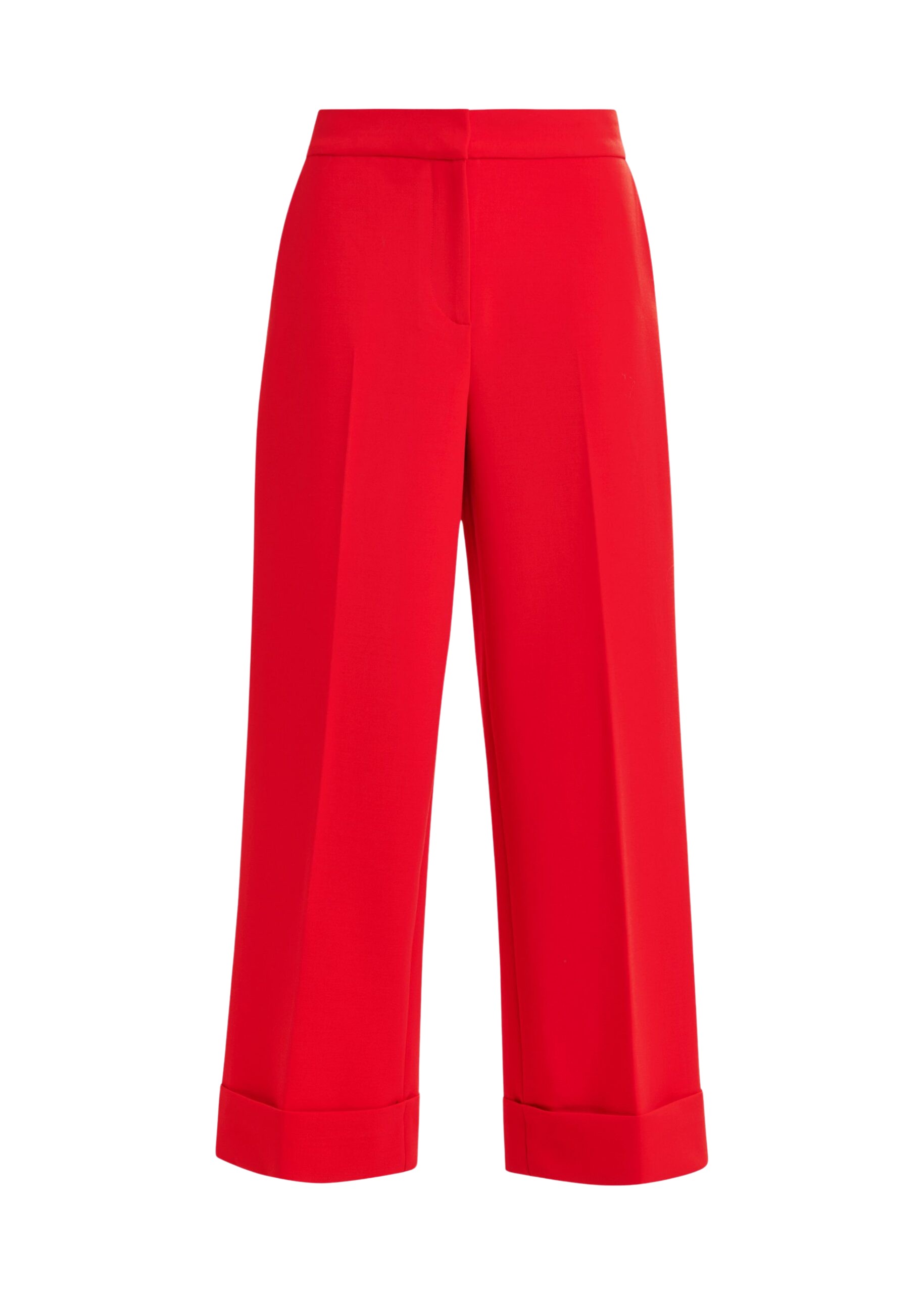Essentiel Antwerp Red cropped pants with folded cuffs