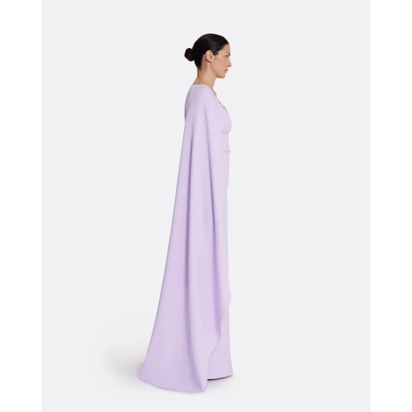 Safiyaa Agata Long Dress in Verbena with Gold, view 5