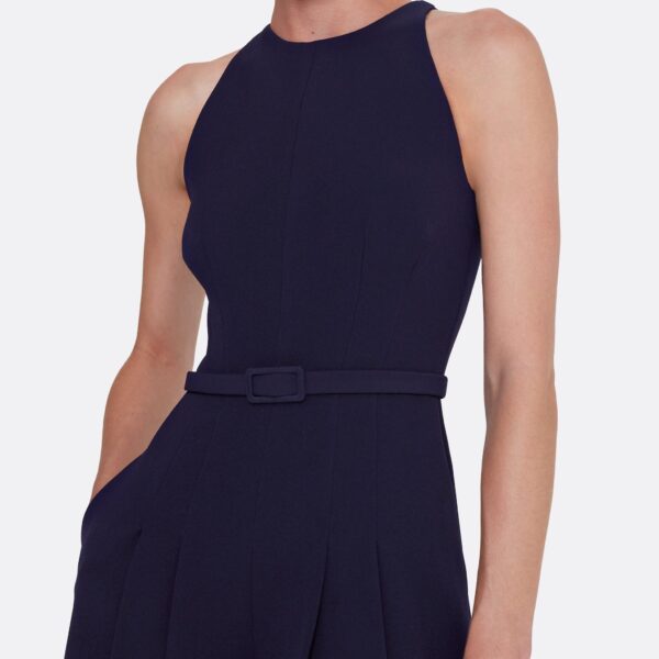 Safiyaa Althea Jumpsuit in Azurite - Safiyaa Jumpsuit - Heavy Crepe Cape Gown - Shop at Coveti