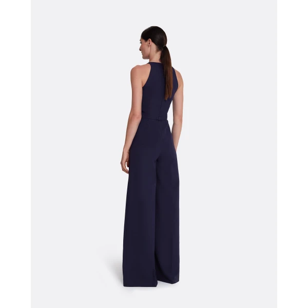Safiyaa Althea Jumpsuit in Azurite with Multi-blues, view 3