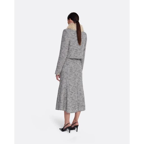 Safiyaa Annalisa Jacket in Stone on Greyscale, view 5