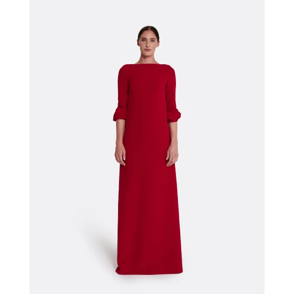 Safiyaa Danica Long Dress in Azalea Red, view 2