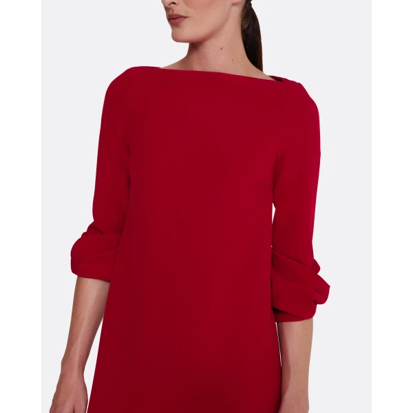 Safiyaa Danica Long Dress in Azalea Red, view 4