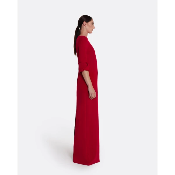 Safiyaa Danica Long Dress in Azalea Red, view 5