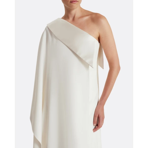 Safiyaa Eleonora Long Dress in Ivory, view 4