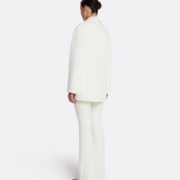 Safiyaa Giovanna Top in Ivory - Safiyaa Tops - Heavy Crepe Cape Gown - Shop at Coveti