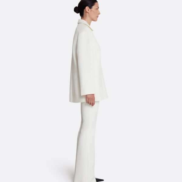 Safiyaa Giovanna Top in Ivory - Safiyaa Tops - Heavy Crepe Cape Gown - Shop at Coveti