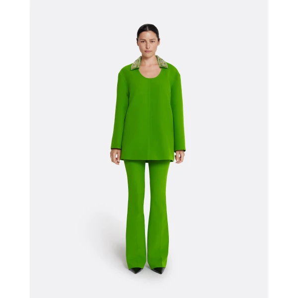 Safiyaa Giovanna Top in Verdant Green with Multi-greens, view 3
