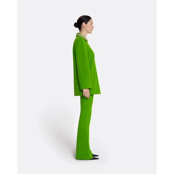 Safiyaa Giovanna Top in Verdant Green with Multi-greens, view 6