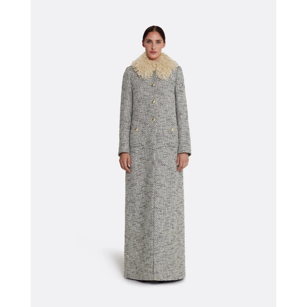 Safiyaa Leonora Jacket in Stone on Greyscale, view 2
