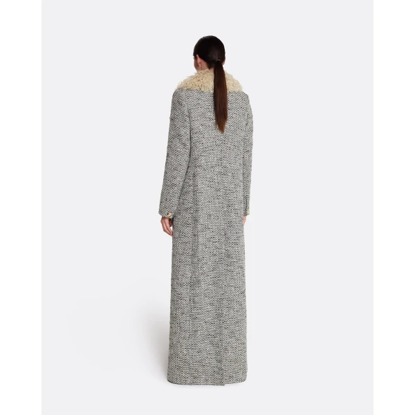 Safiyaa Leonora Jacket in Stone on Greyscale, view 3