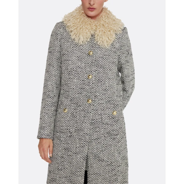 Safiyaa Leonora Jacket in Stone on Greyscale, view 4