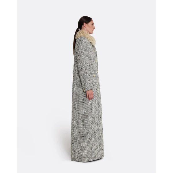 Safiyaa Leonora Jacket in Stone on Greyscale, view 5
