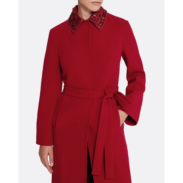 Safiyaa Lillita Jacket in Azalea Red with Multi-reds, view 4