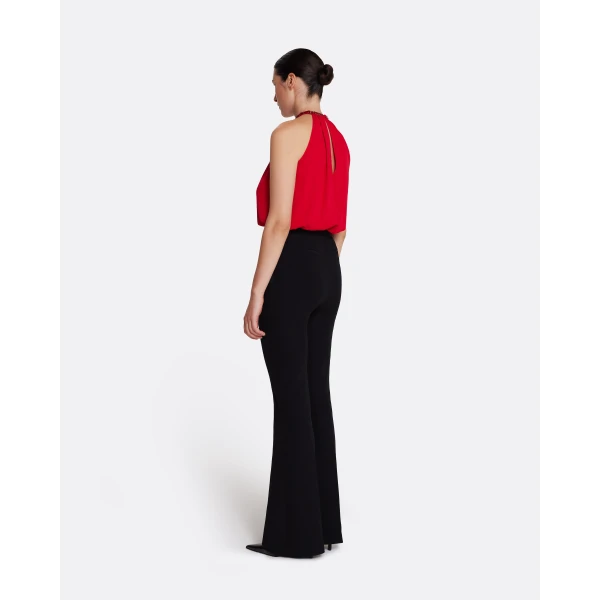 Safiyaa Lunetta Top in Azalea Red with Multi-reds, view 4