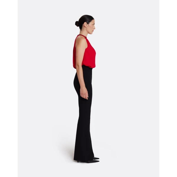Safiyaa Lunetta Top in Azalea Red with Multi-reds, view 6