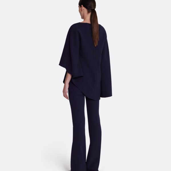 Safiyaa Marcella Top in Azurite - Safiyaa Tops - Heavy Crepe Cape Gown - Shop at Coveti