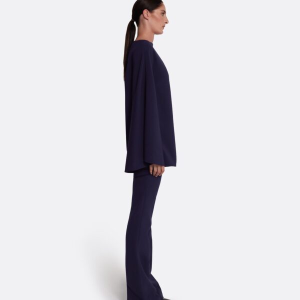 Safiyaa Marcella Top in Azurite - Safiyaa Tops - Heavy Crepe Cape Gown - Shop at Coveti