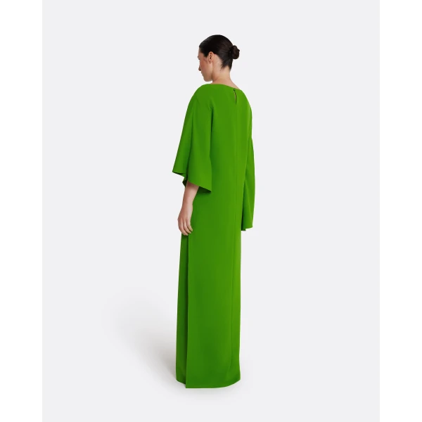 Safiyaa Marcellina Long Dress in Verdant Green with Multi-greens, view 3