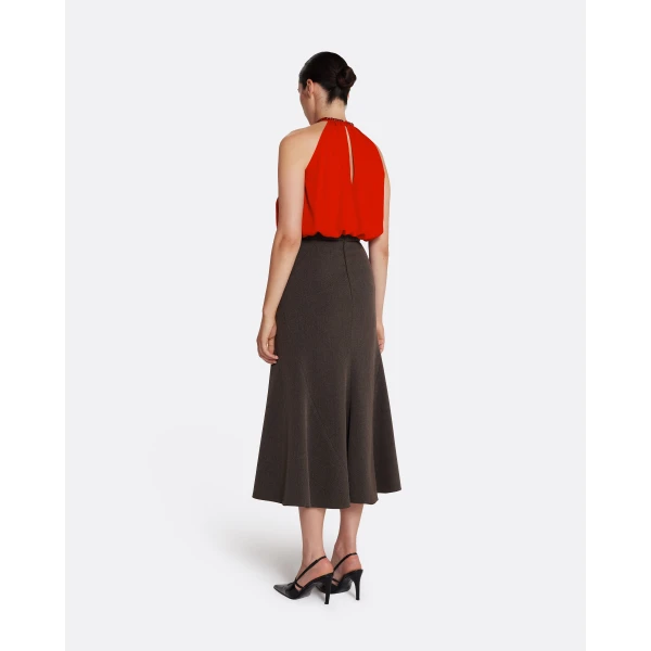 Safiyaa Marialuisa Skirt in Soft Brown, view 6