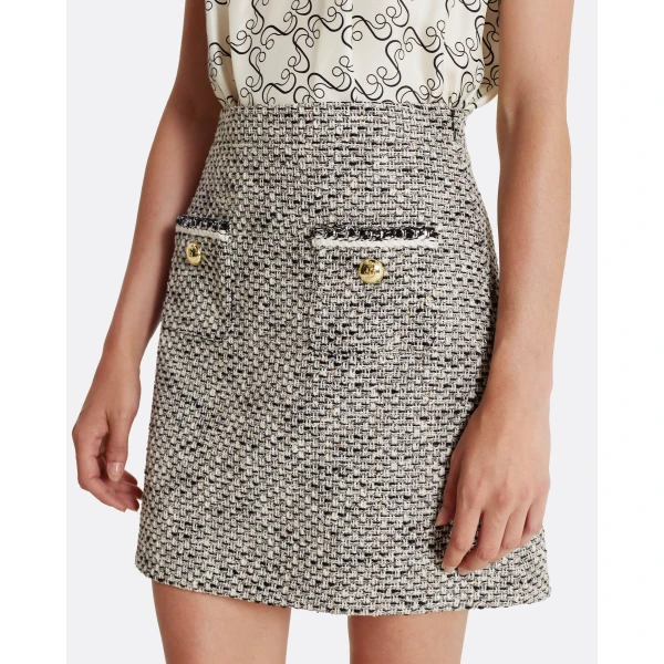 Safiyaa Ornella Skirt in Greyscale, view 4