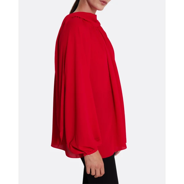 Safiyaa Tilde Top in Azalea Red, view 5