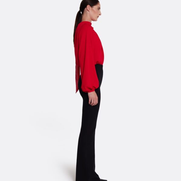 Safiyaa Tilde Top in Azalea Red - Safiyaa Tops - Heavy Crepe Cape Gown - Shop at Coveti